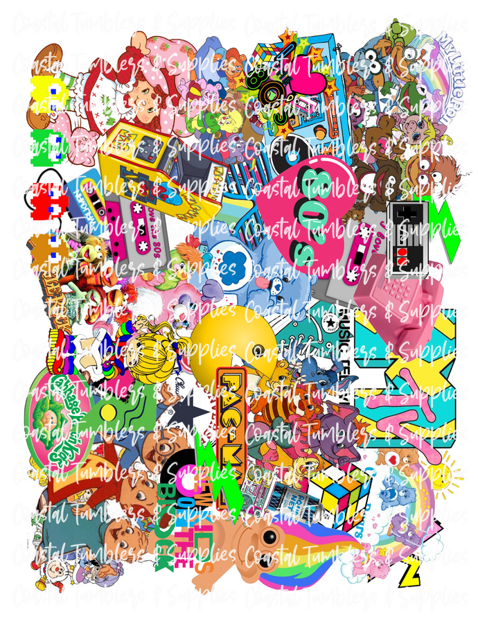 80's Collage Wrap