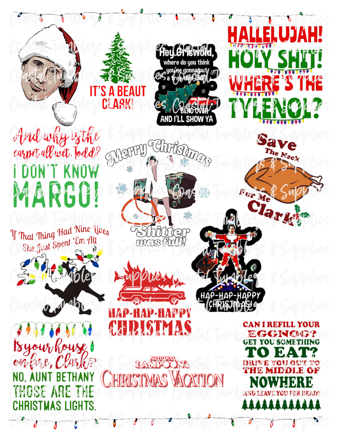 Lampoons Christmas Inspired Fan Sheet