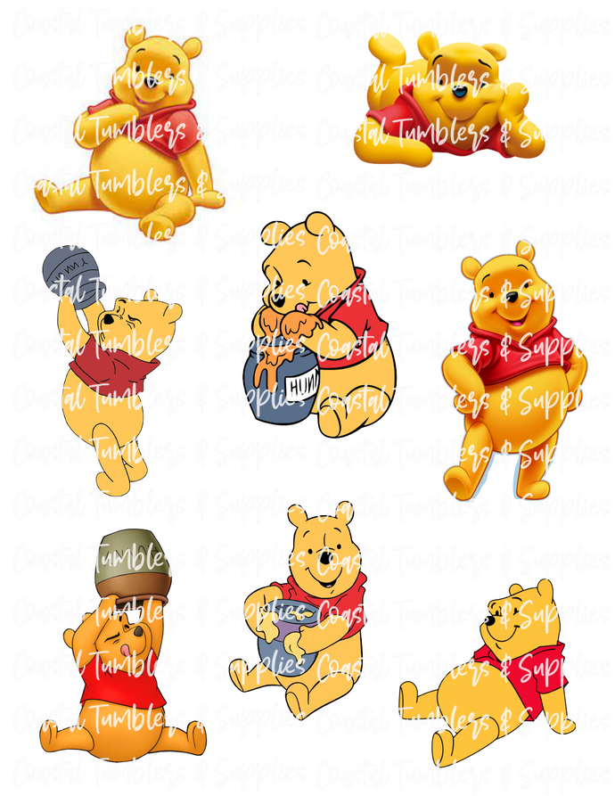 Winnie The Pooh 3 Inspired Sheet