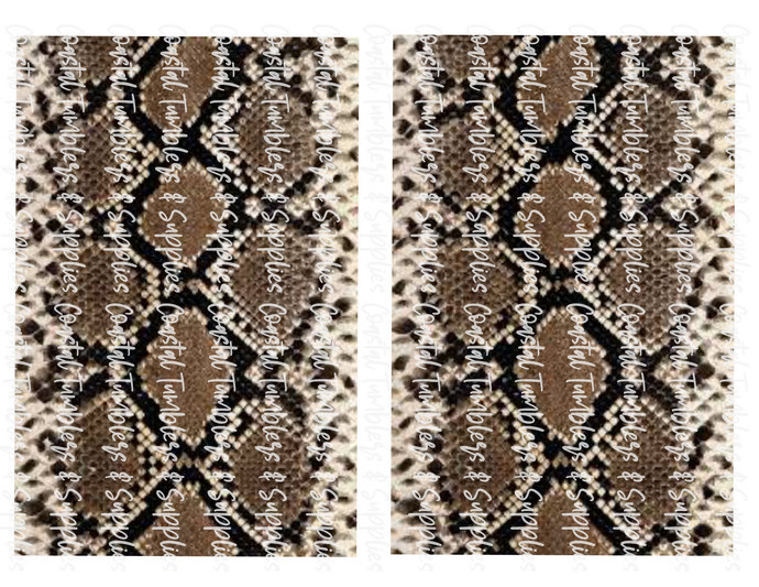 Brown Diamond Snake Pattern Full Wrap