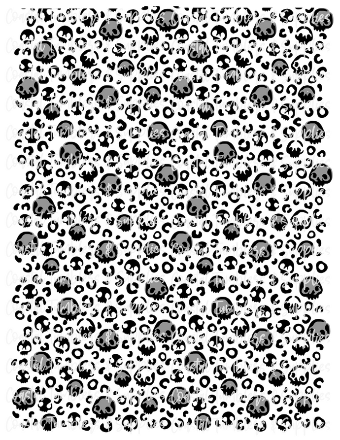 Cheetah Doodle Skulls Digital Download