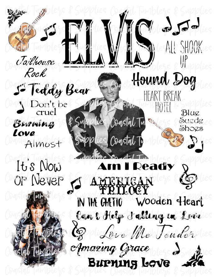 Elvis Inspired Fan Sheet