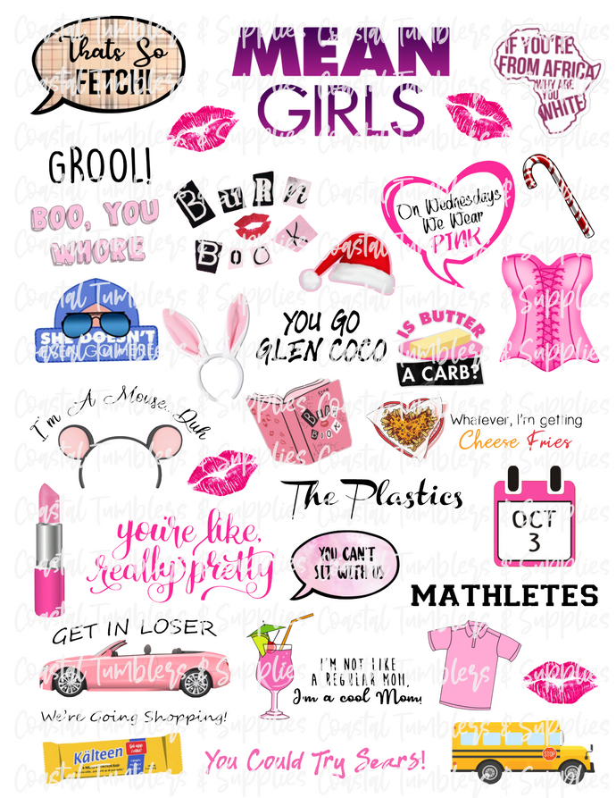 Mean Girls 2 Inspired Fan Sheet