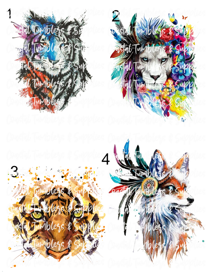 Watercolor Lions